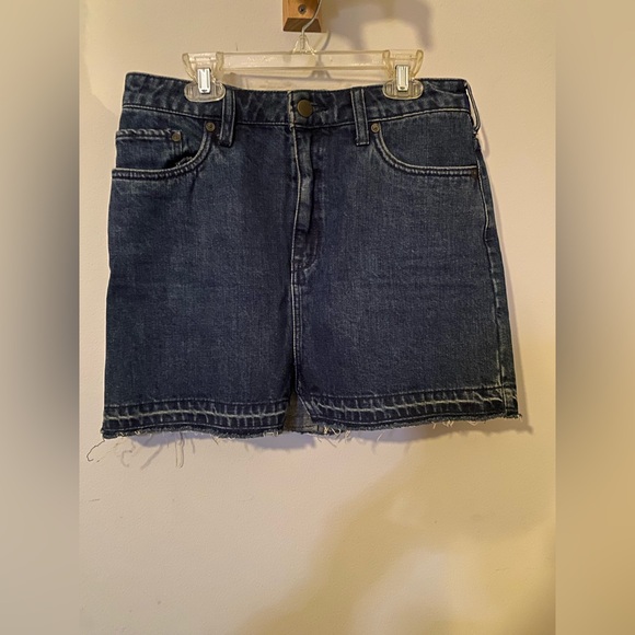 Free People Dresses & Skirts - Free People Blue Jean Skirts with Frayed Hem